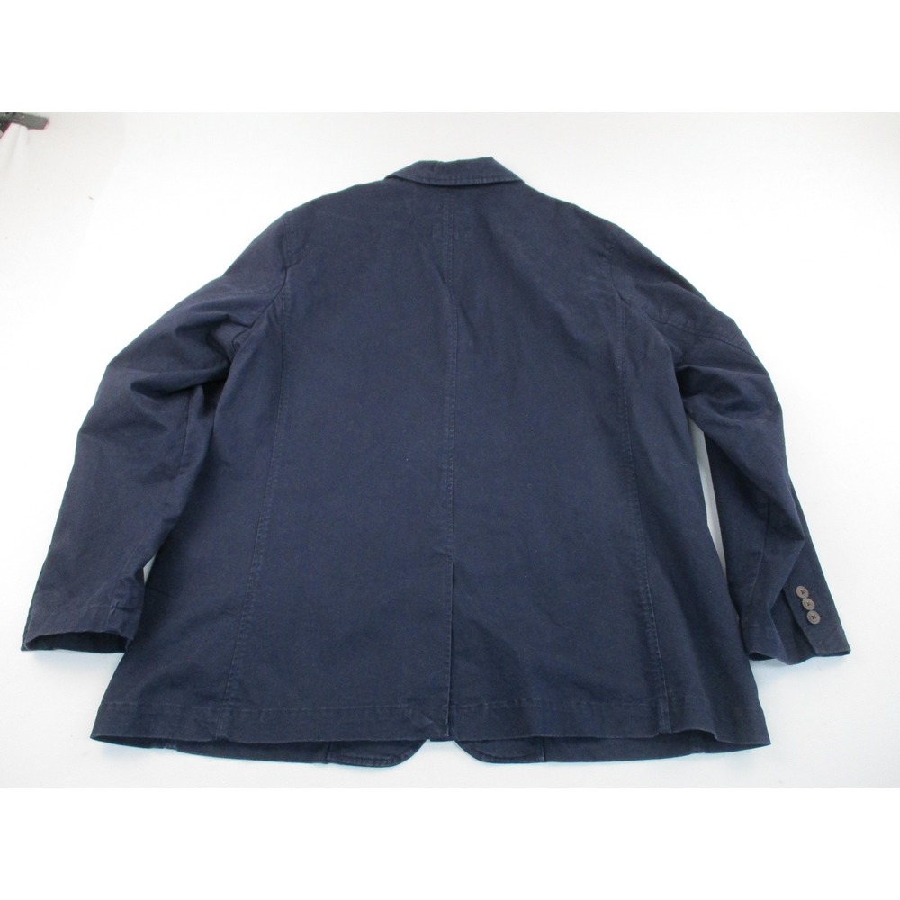 Gap Blazer Mens XXL Navy Blue Cotton Stretch Utility Relaxed Fit Chore Jacket - Picture 2 of 12